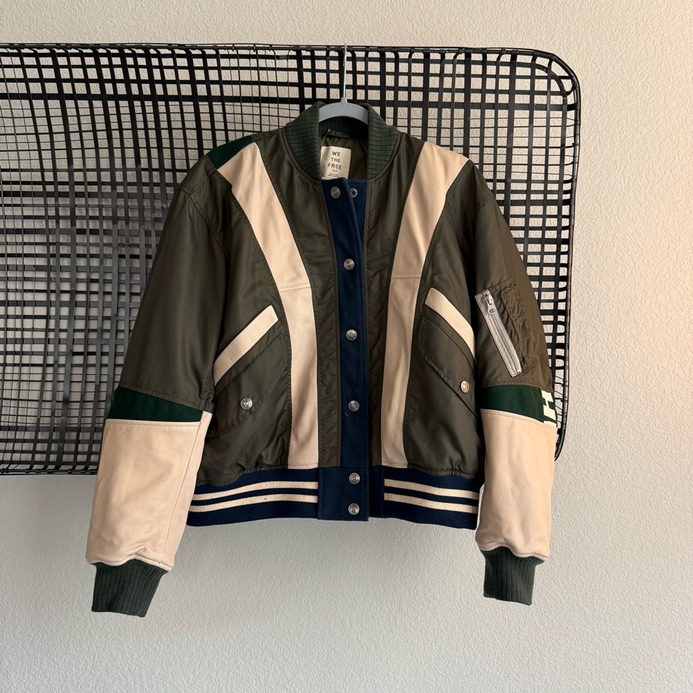 Free people We The Free Triple Kick Novelty Bomber Jacket - Picture 4 of 9